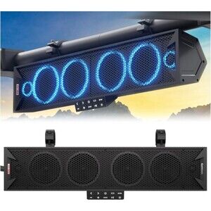 GoHawk 25 Inch UTV Sound Bar, 6-Speaker Bluetooth ATV Sound Bar with RGB Lights